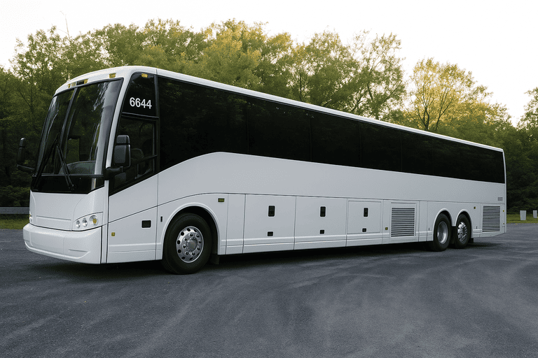 exterior of Lake Charles Coach Bus Service coach bus