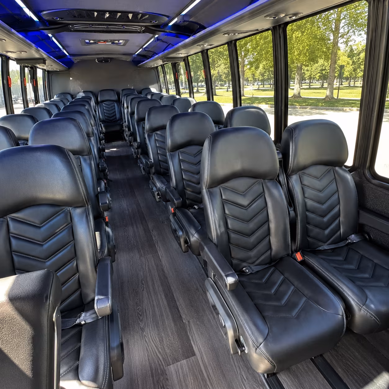 lake charles 28 passenger minibus interior