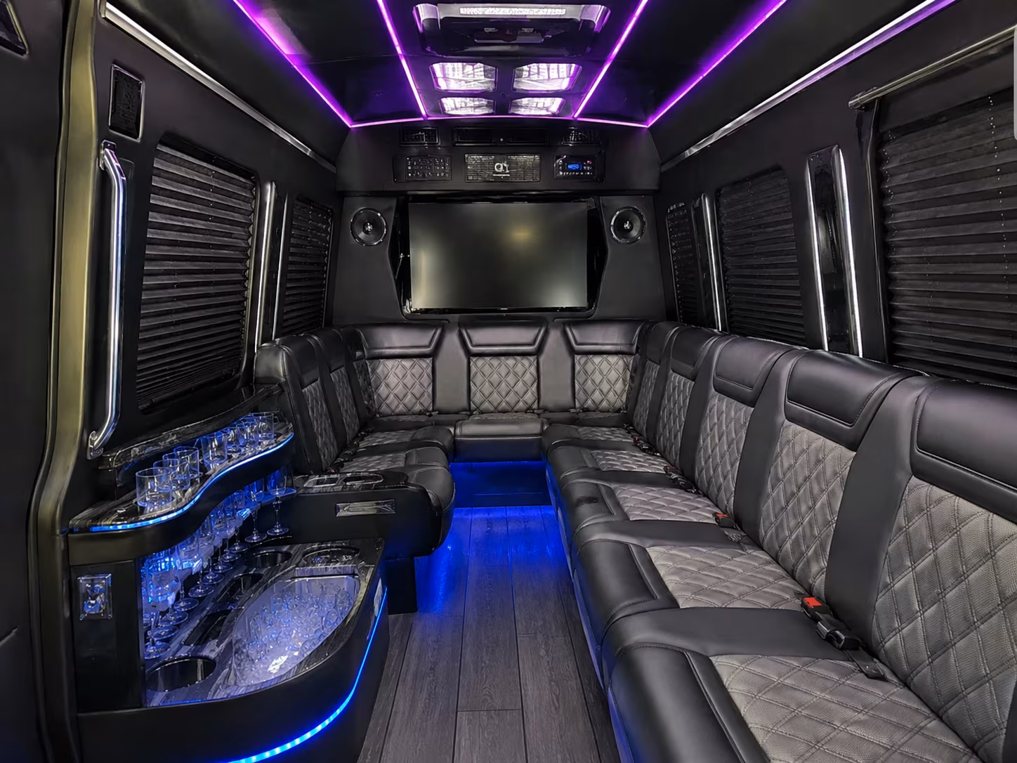 lake charles sprinter limousine inside